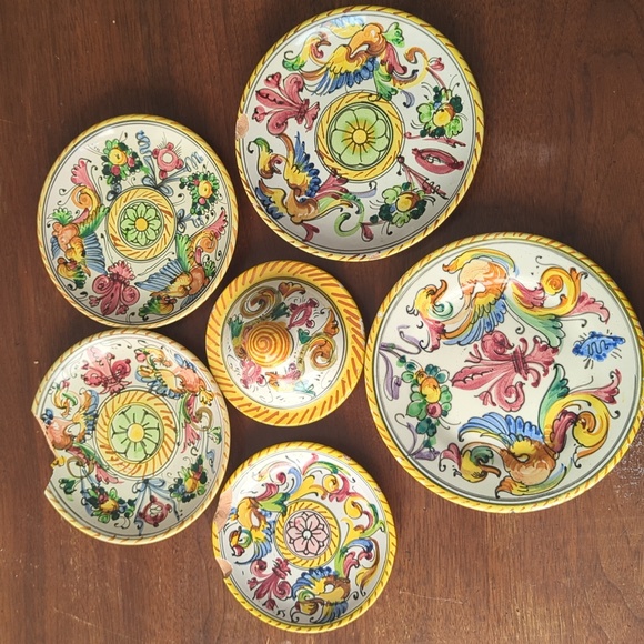 Italian Majolica Other - Collection Of Italian Majolica Plates